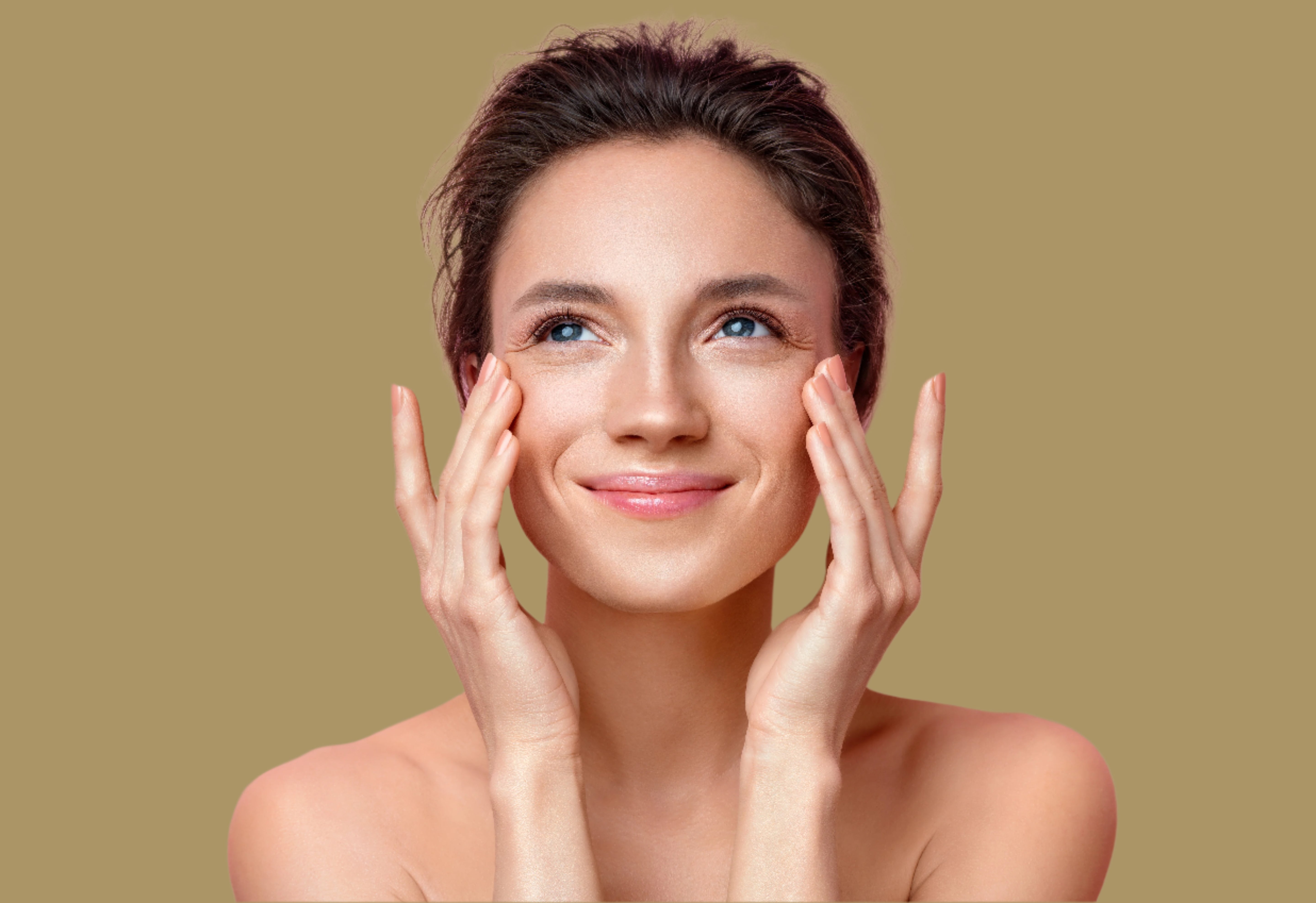 Young woman smiling confidently after a skin rejuvenation treatment, showcasing a radiant and refreshed complexion.